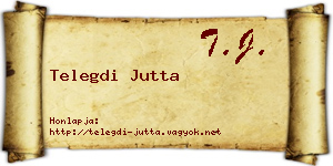 Telegdi Jutta névjegykártya